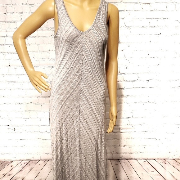 NWT Stunning Adrienne Vittadini Grey Maxi Dress - Picture 2 of 7